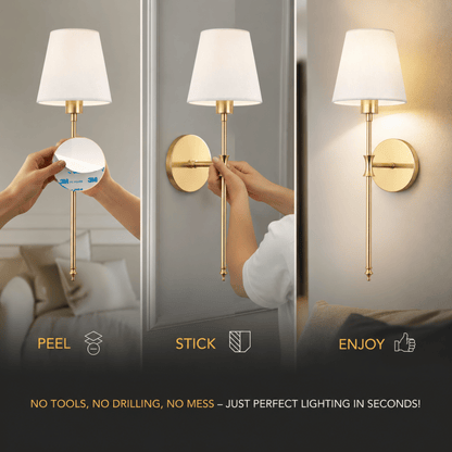 Wireless Wall Sconces – Set of 2