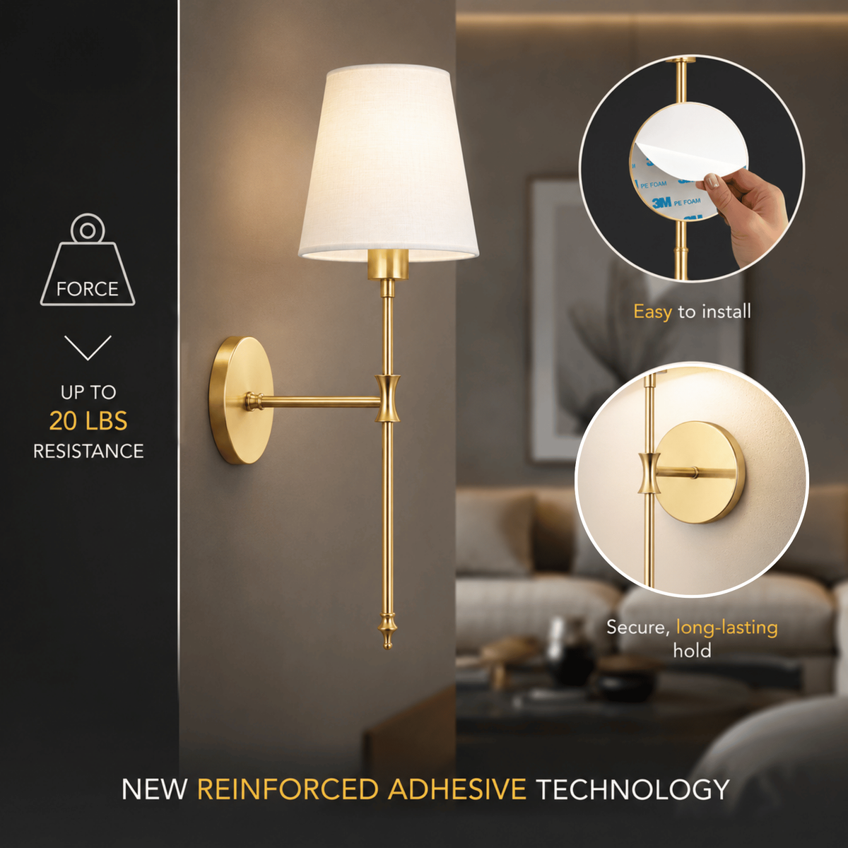 Wireless Wall Sconces – Set of 2